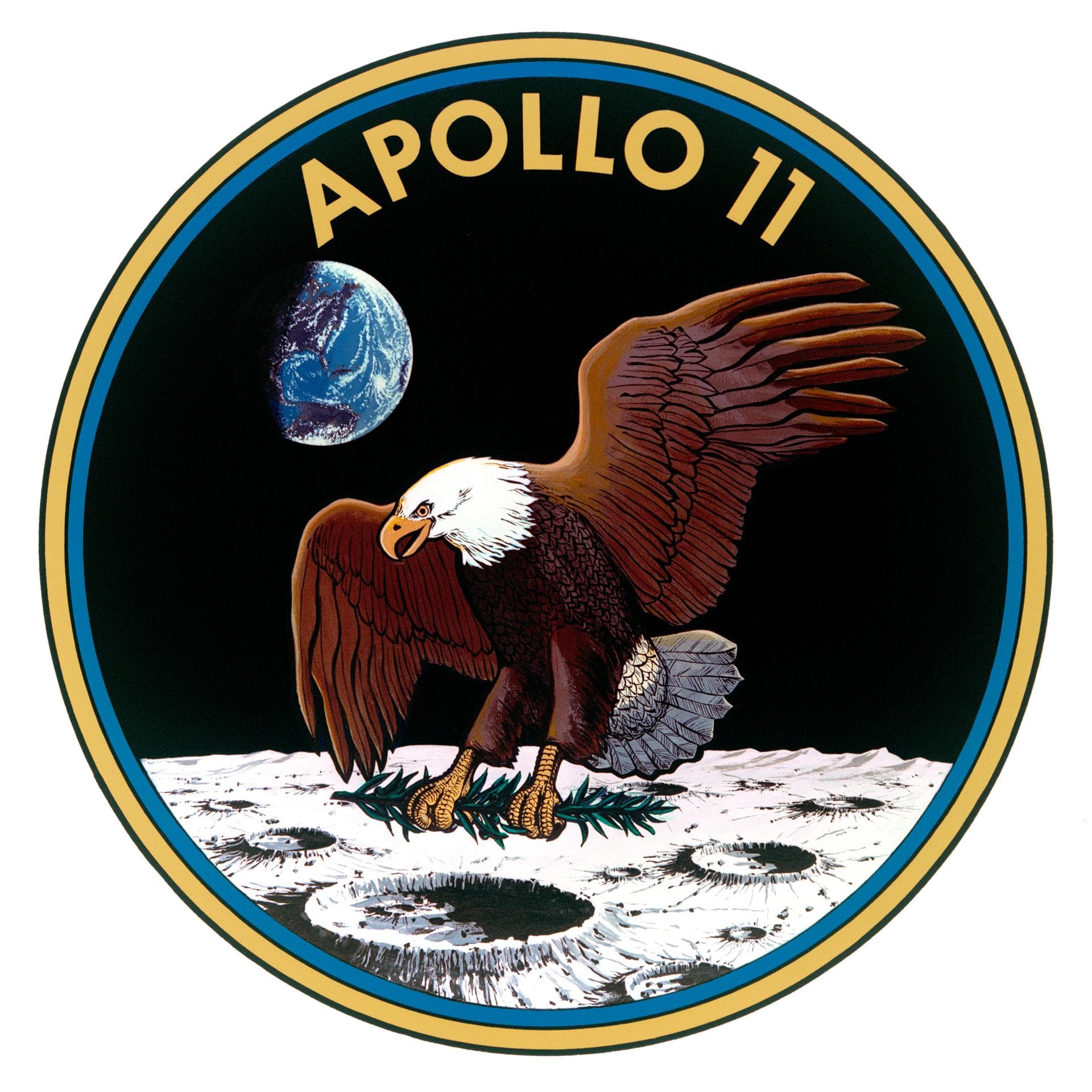 Apollo 11 mission insignia.